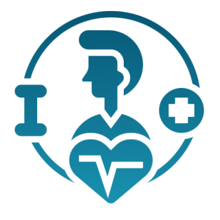 Medical logo with human profile